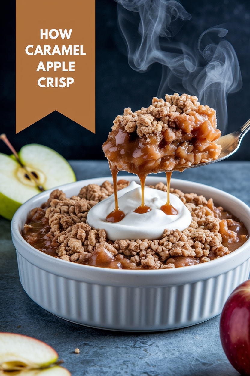 caramel apple crisp