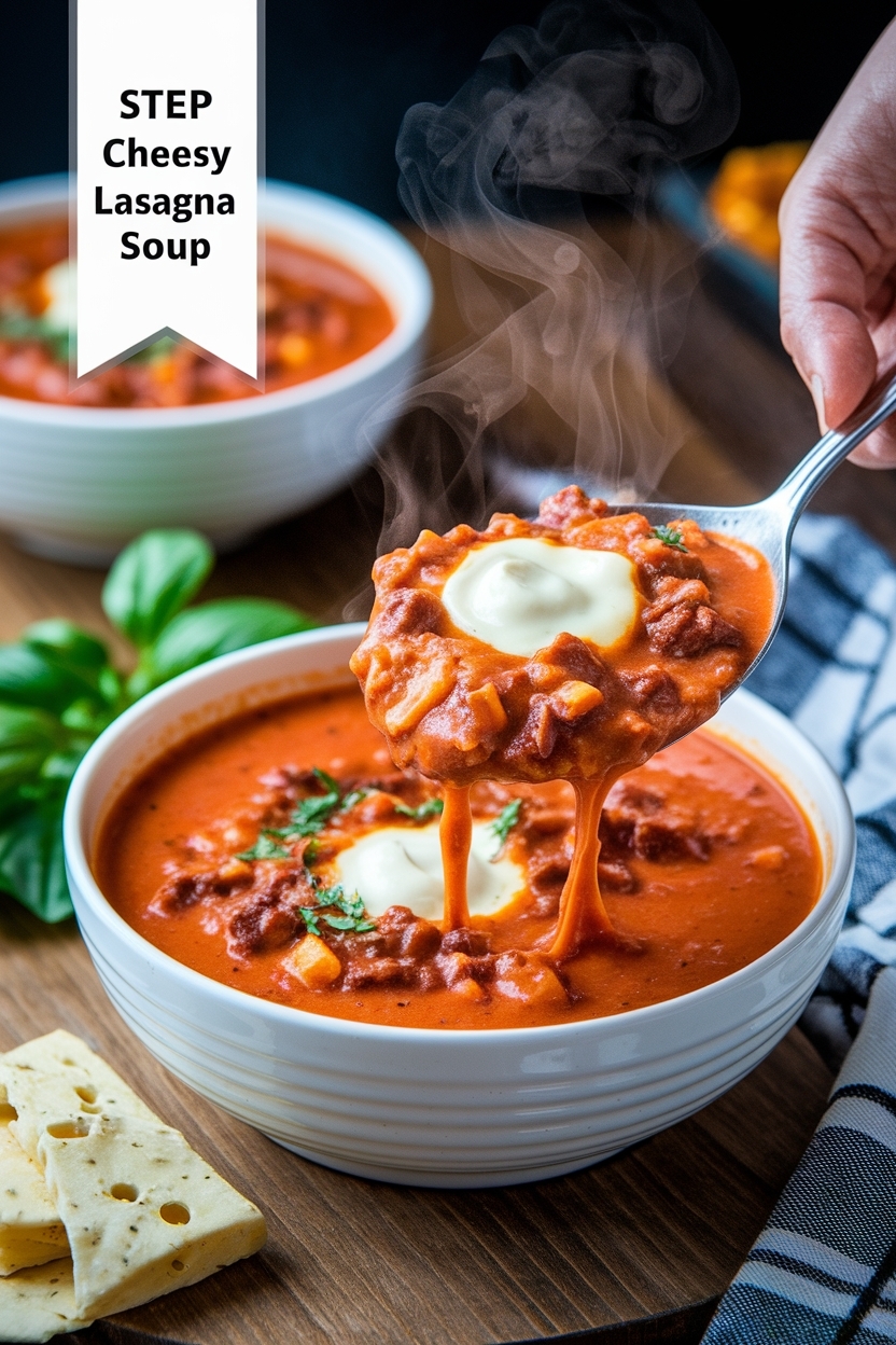 cheesy lasagna soup