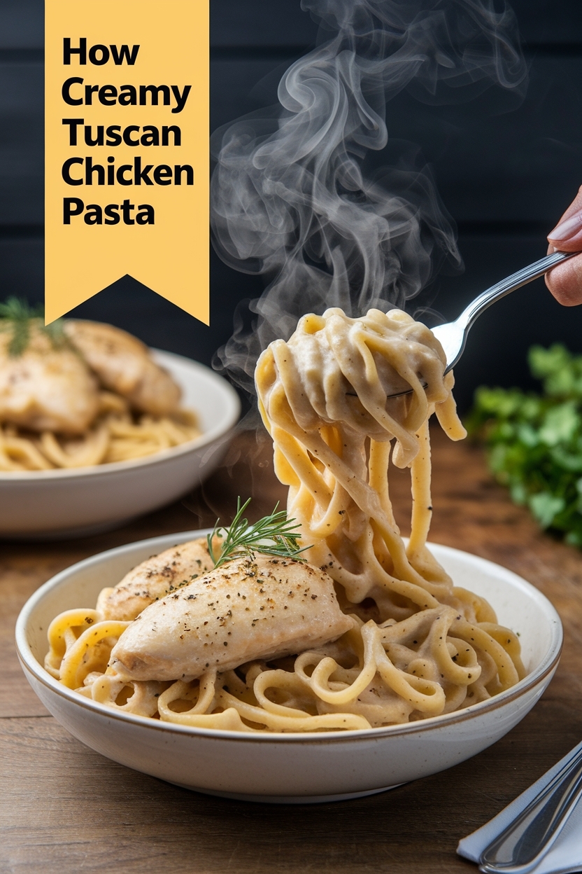 creamy tuscan chicken pasta