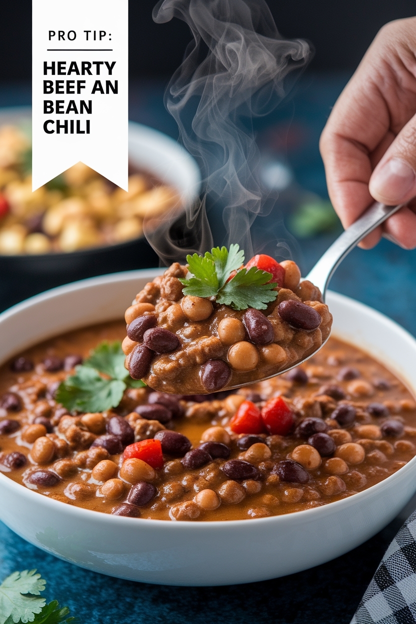 hearty beef and bean chili