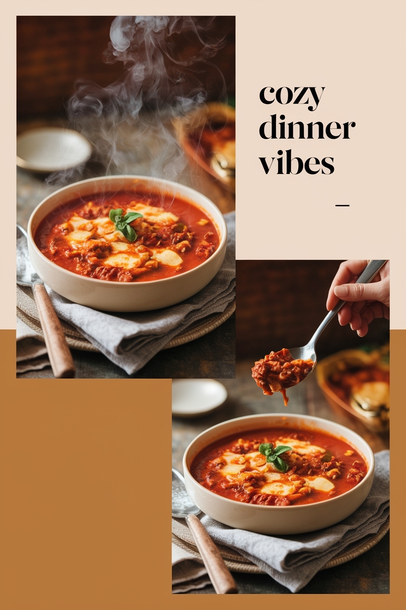 hearty italian lasagna soup