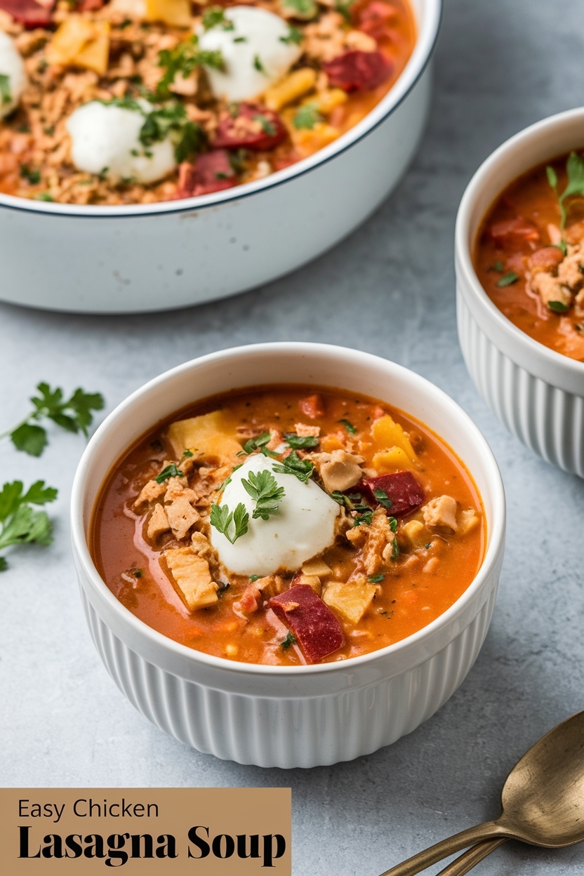 chicken lasagna soup - Extra Photo