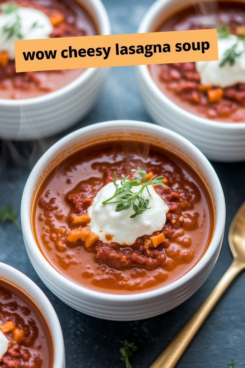 cheesy tomato lasagna soup