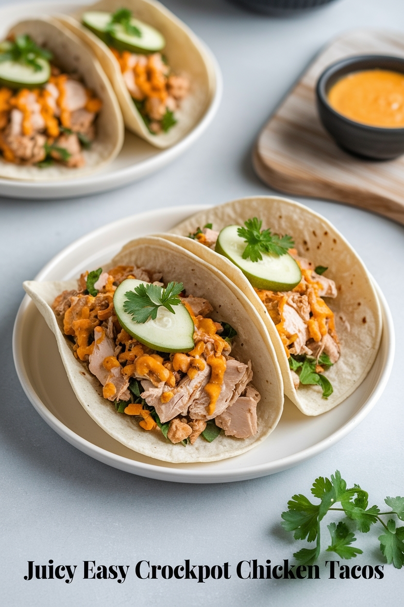 easy crockpot chicken tacos - Extra Photo