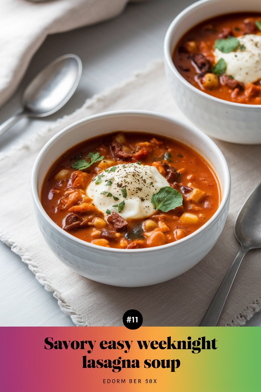 easy weeknight lasagna soup