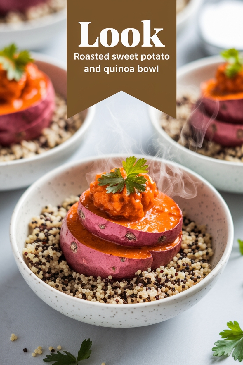 roasted sweet potato and quinoa bowl