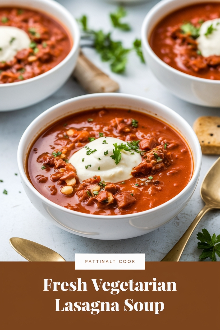 vegetarian lasagna soup - Extra Photo
