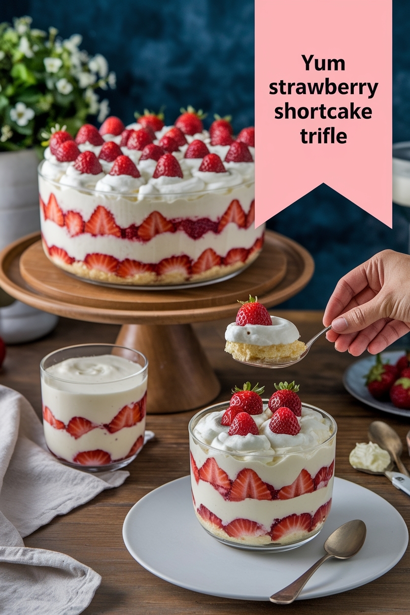 strawberry shortcake trifle