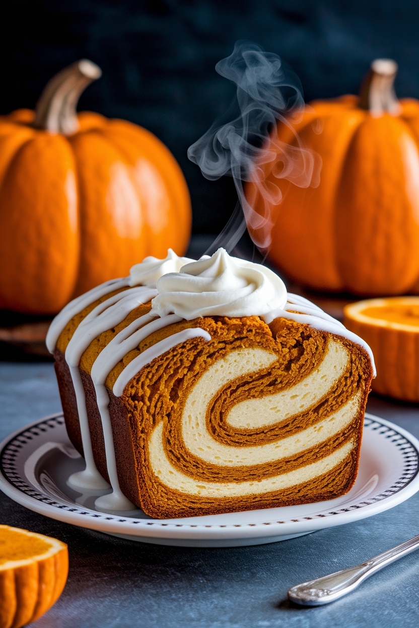 pumpkin bread with cream cheese
