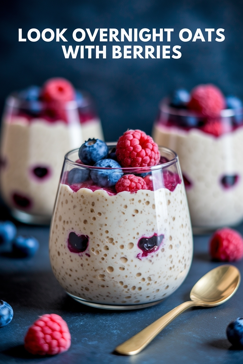 overnight oats with berries