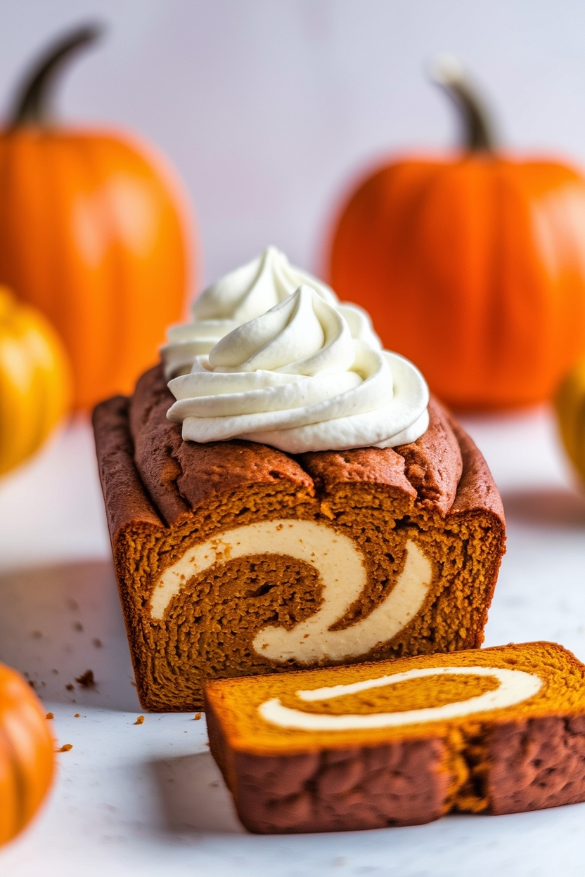 pumpkin bread with cream cheese - Extra Photo