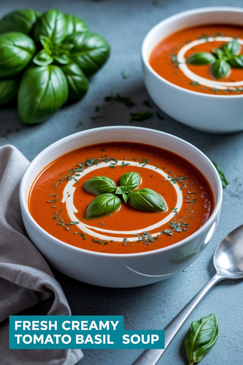 creamy tomato basil soup - Extra Photo