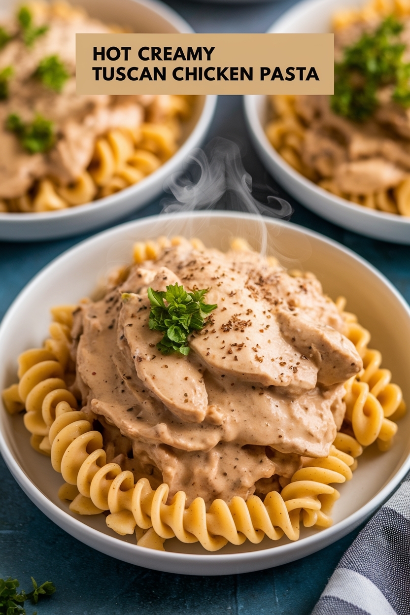 creamy tuscan chicken pasta
