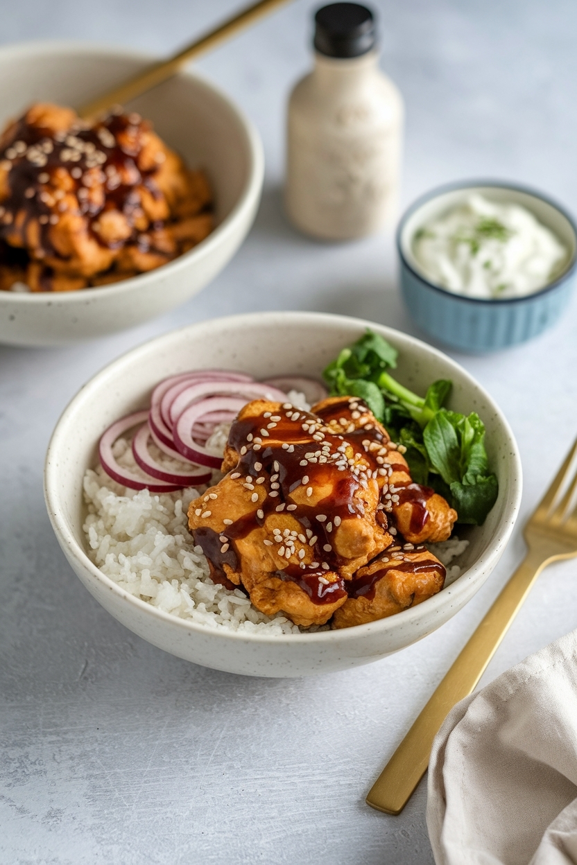 authentic japanese teriyaki chicken bowl