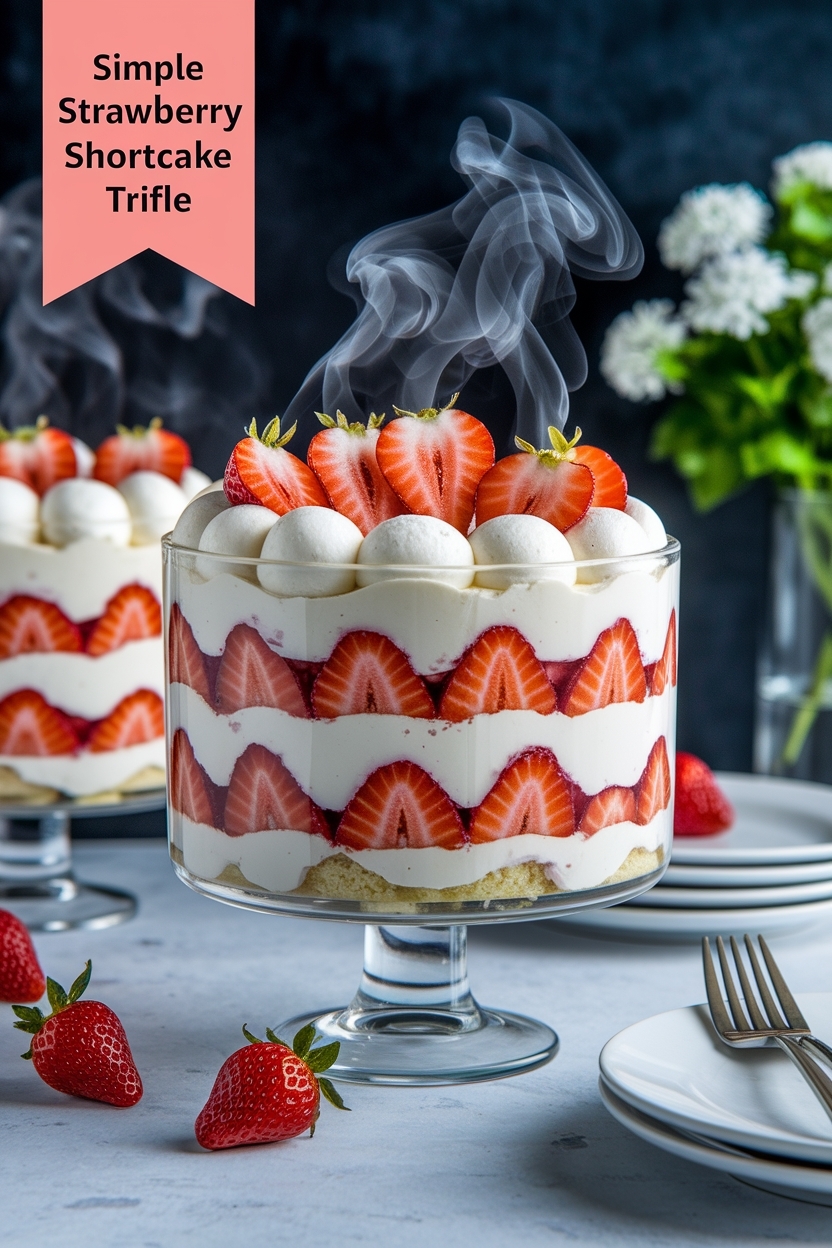 strawberry shortcake trifle
