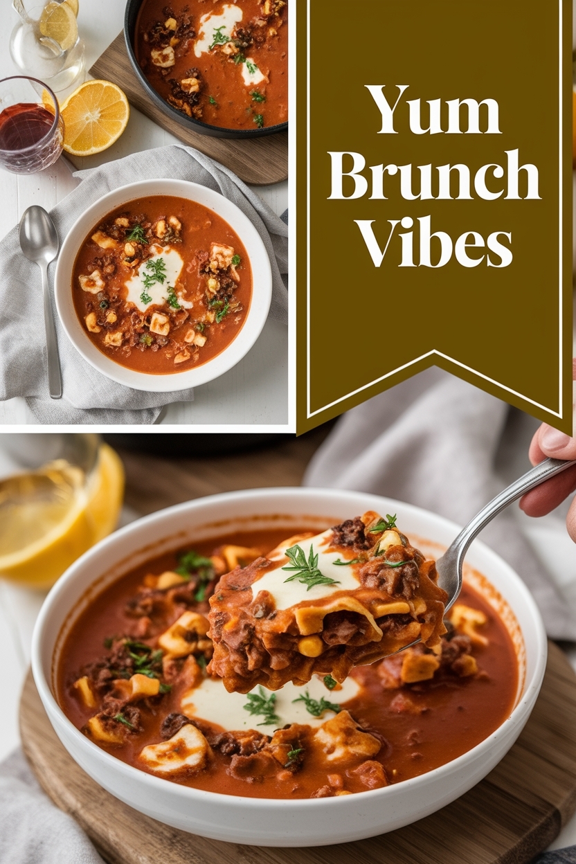 vegetarian lasagna soup