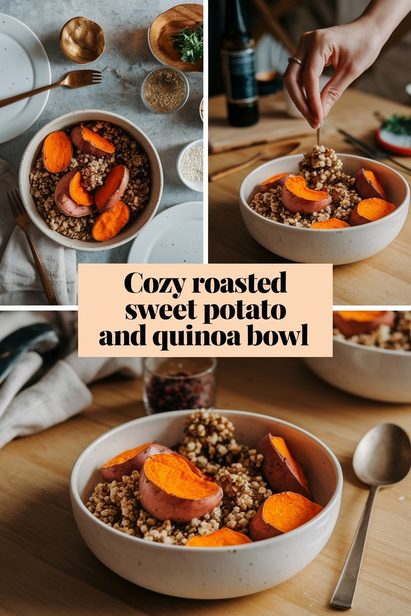 roasted sweet potato and quinoa bowl