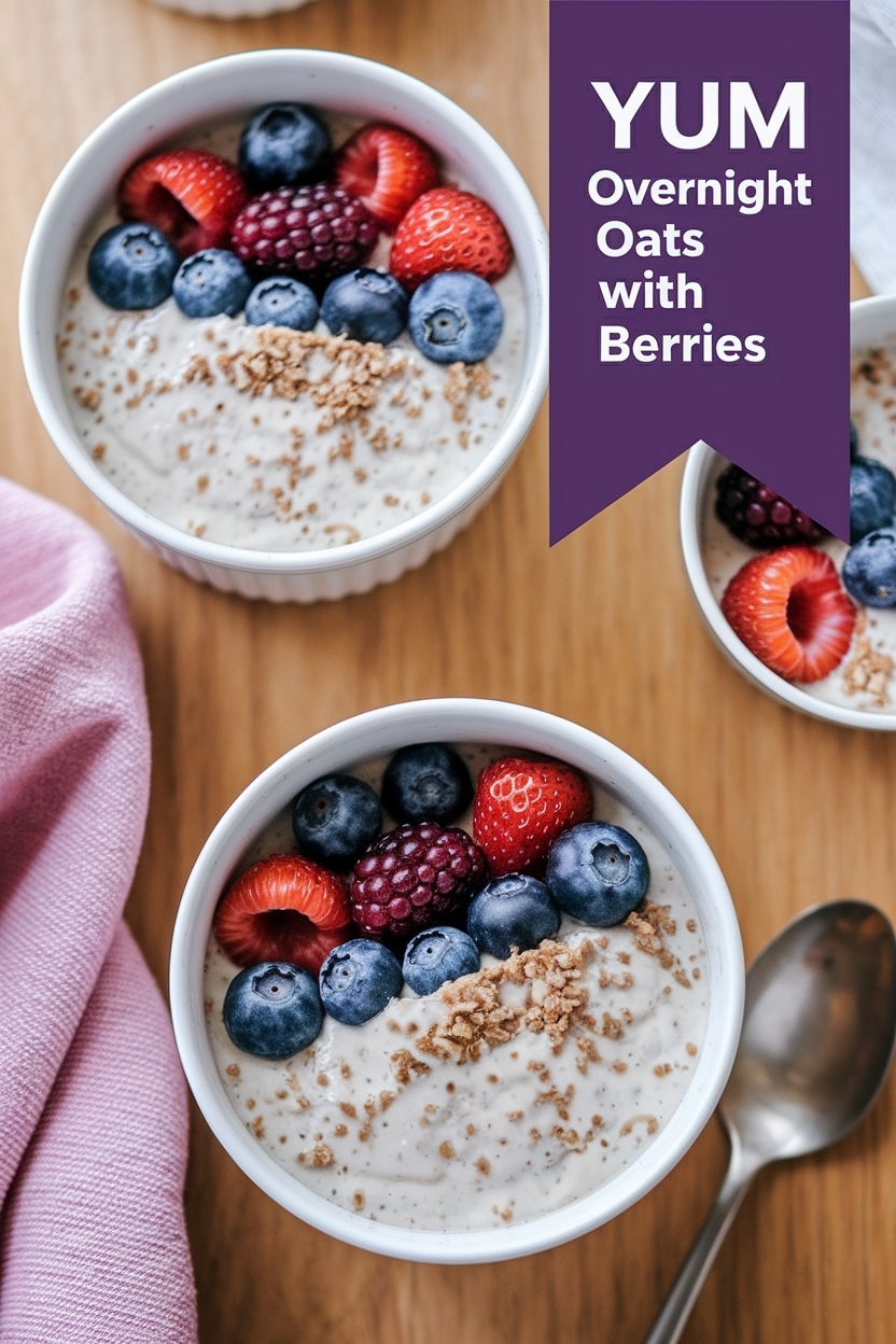 overnight oats with berries