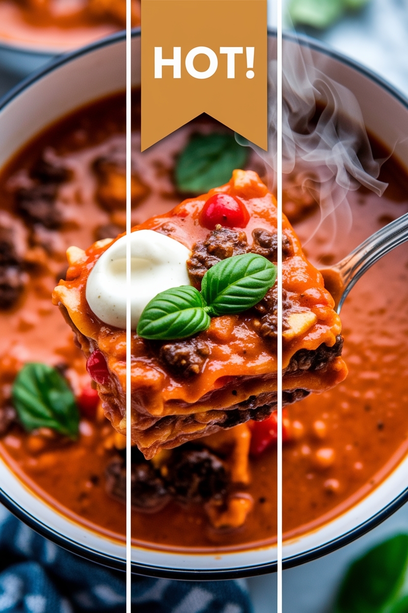 vegetarian lasagna soup