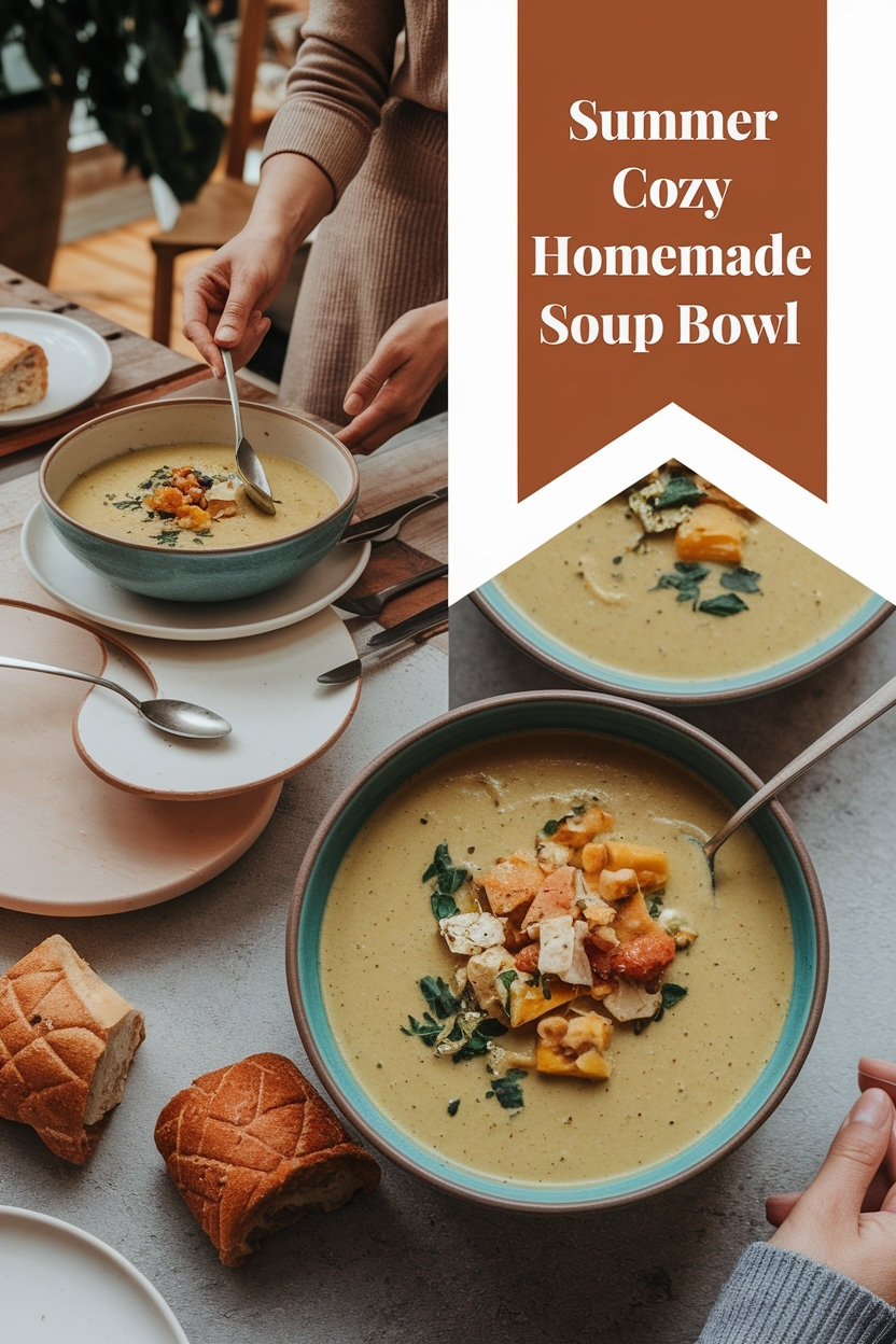 cozy homemade soup bowl