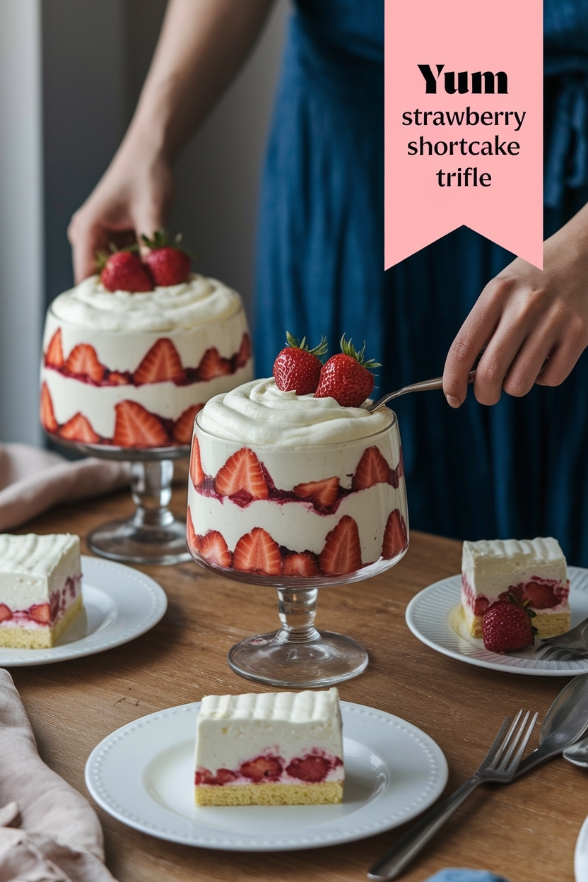 strawberry shortcake trifle - Extra Photo
