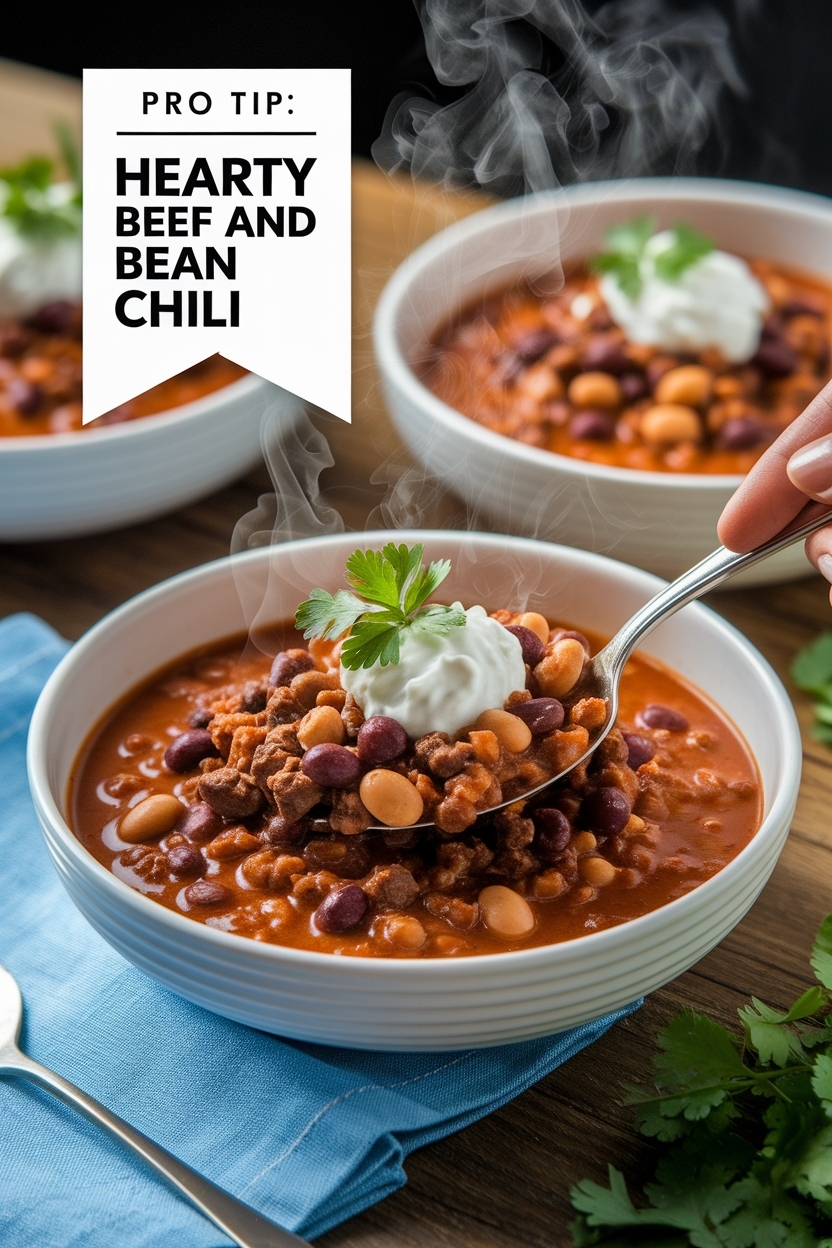 hearty beef and bean chili