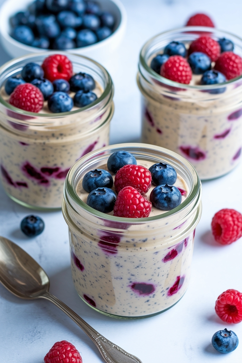 overnight oats with berries