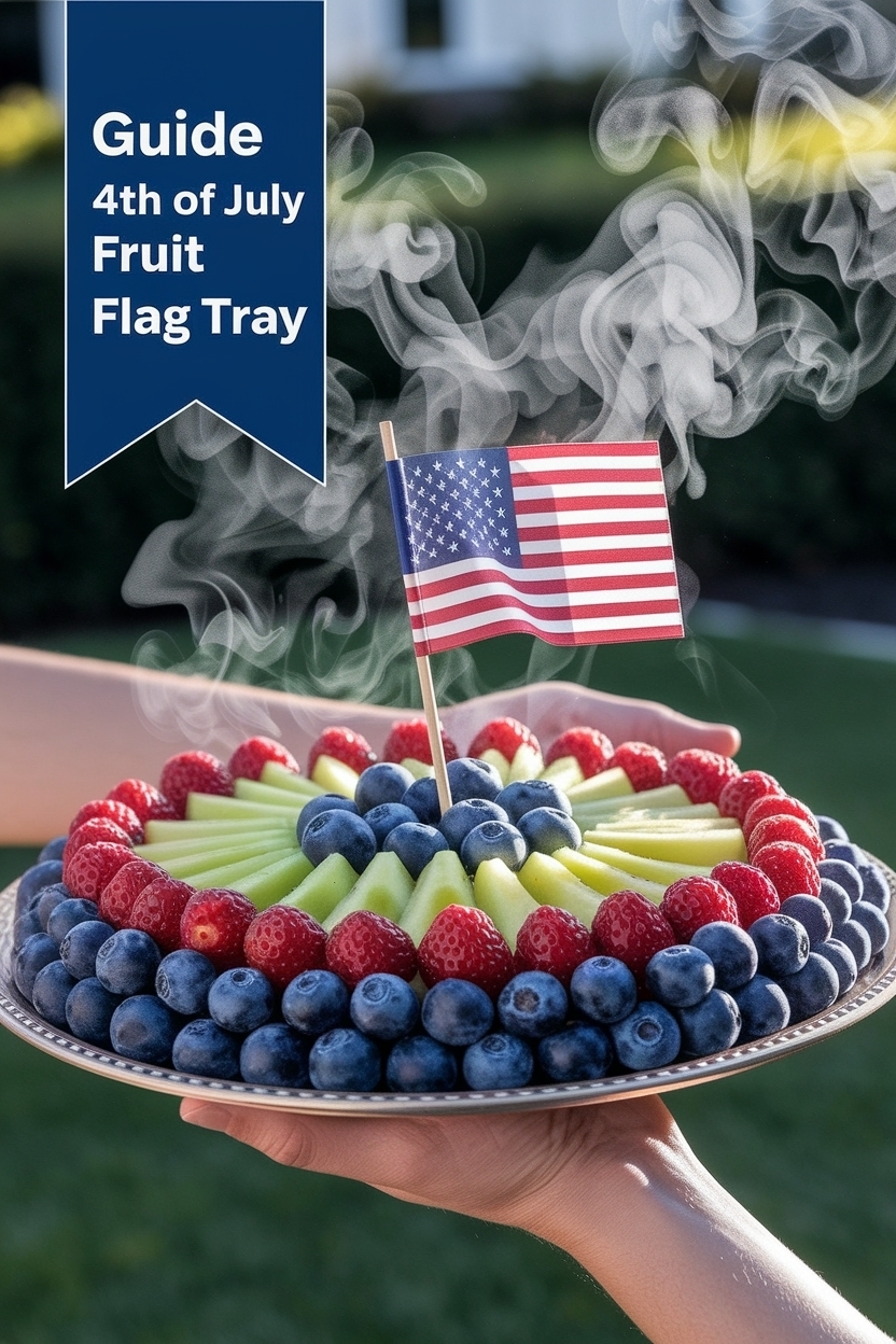4th of july fruit flag tray