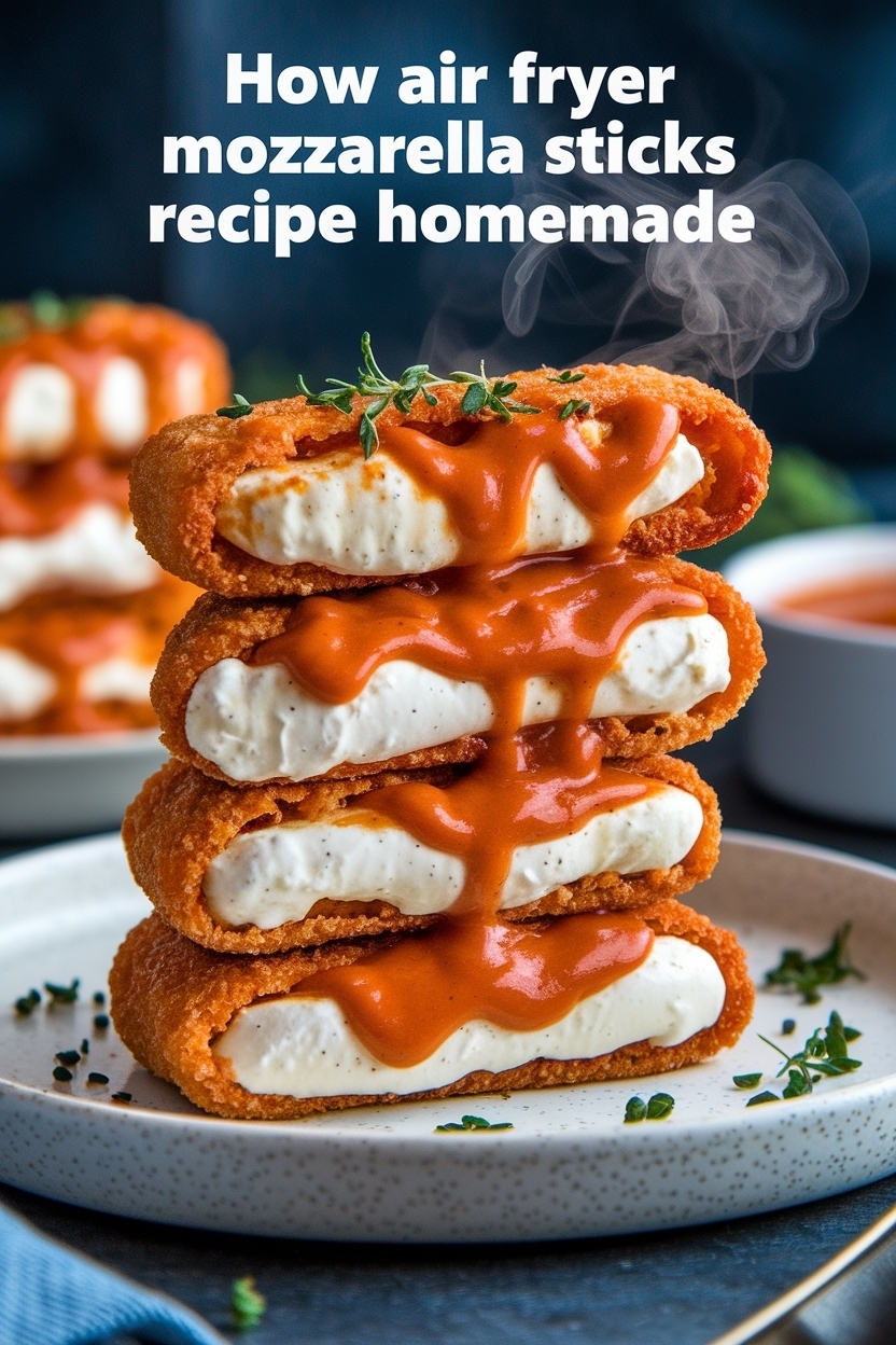 air fryer mozzarella sticks recipe homemade