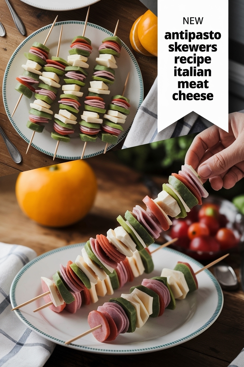 antipasto skewers recipe italian meat cheese