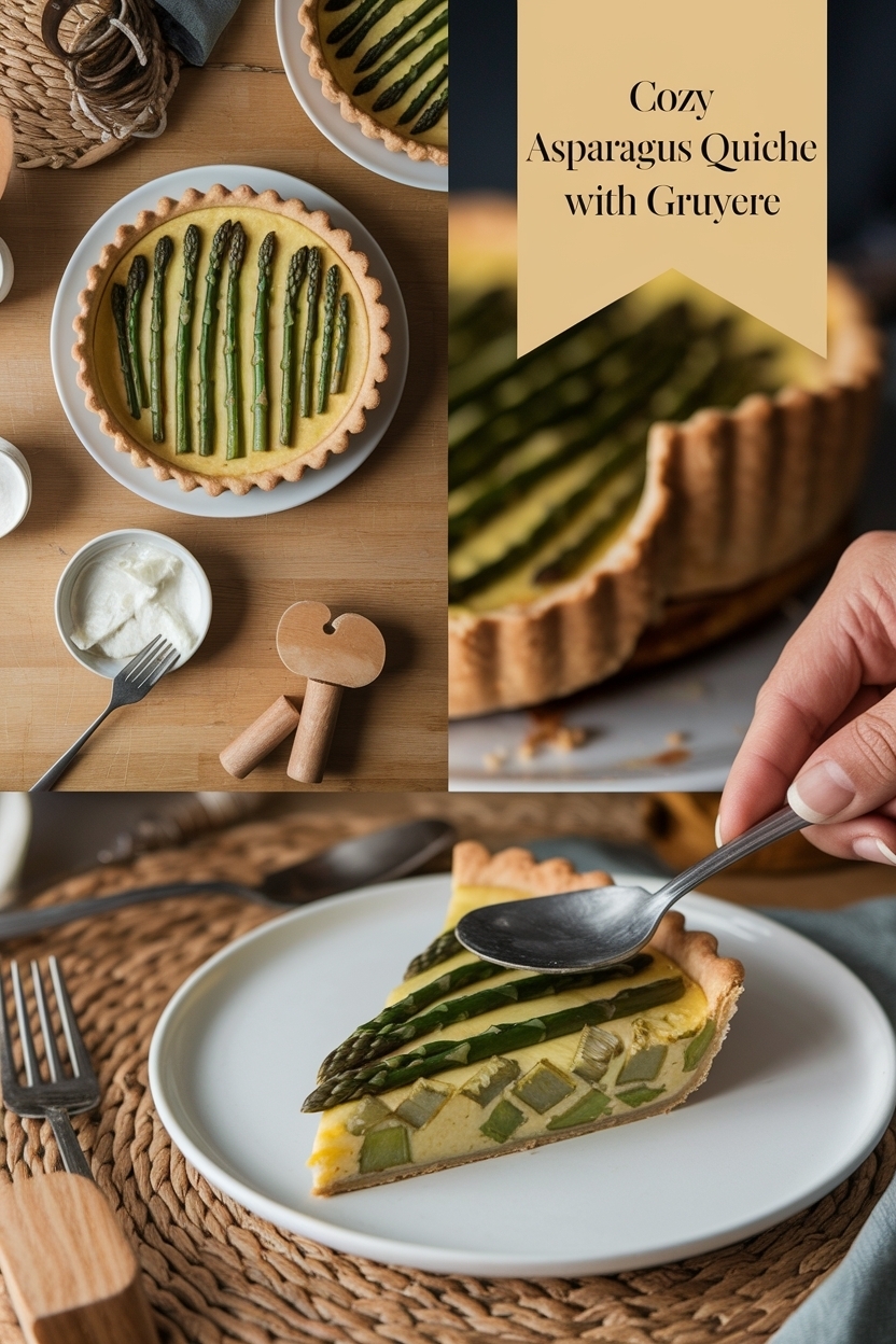 asparagus quiche with gruyere