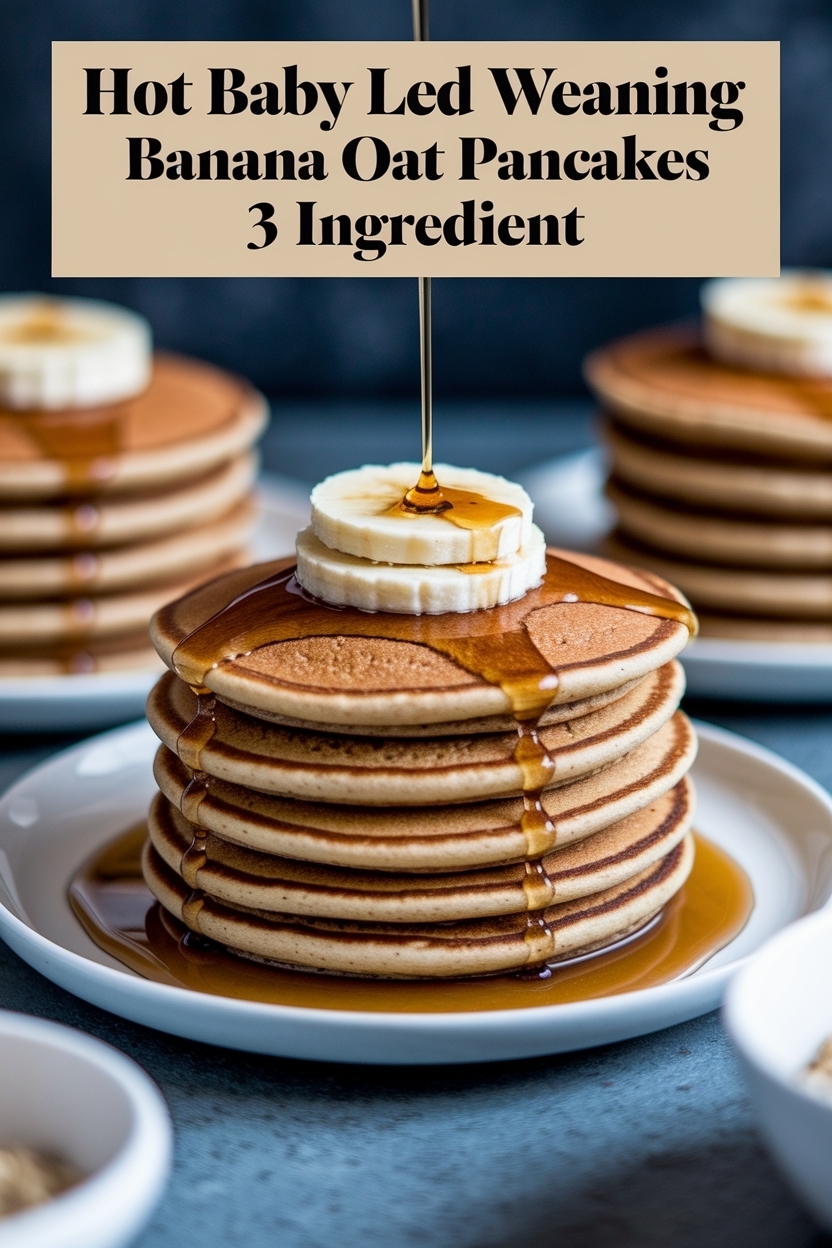 baby led weaning banana oat pancakes 3 ingredient
