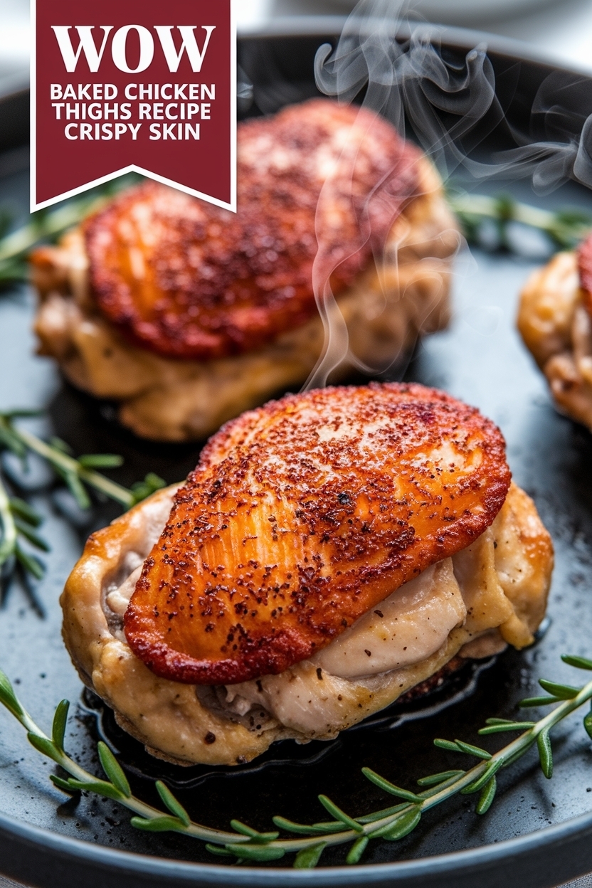 baked chicken thighs recipe crispy skin