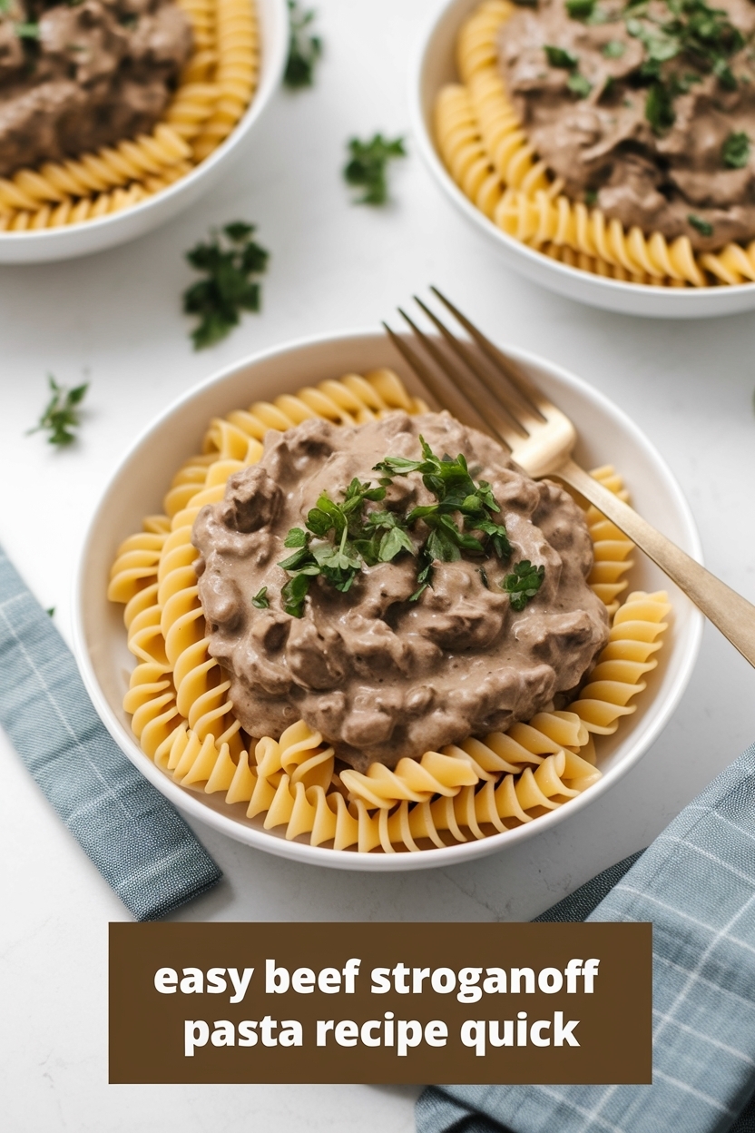 beef stroganoff pasta recipe quick