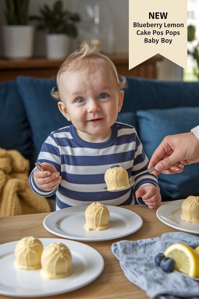 blueberry lemon cake pops baby boy