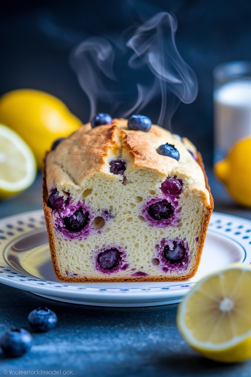 blueberry lemon sourdough discard loaf
