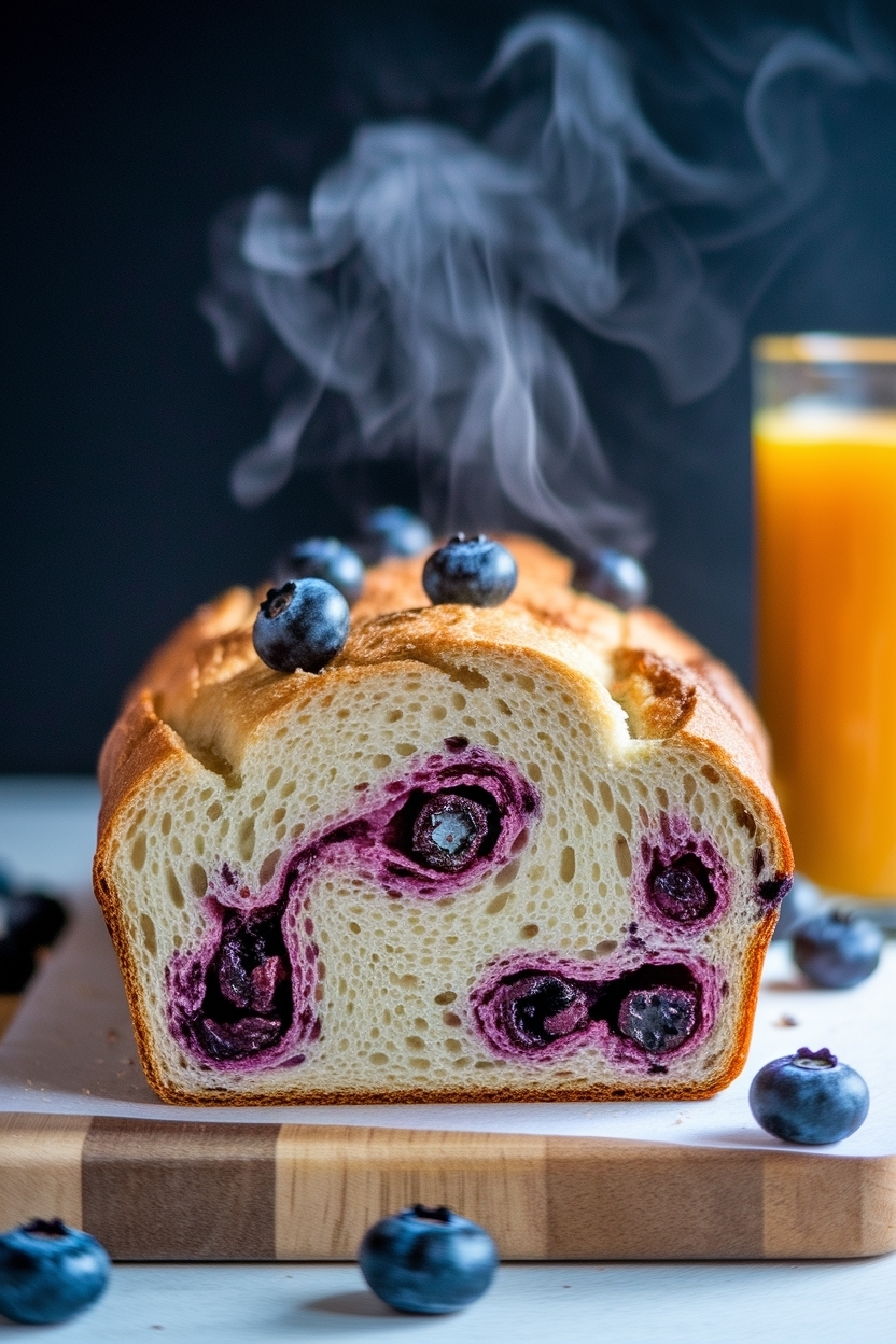 blueberry sourdough sandwich loaf
