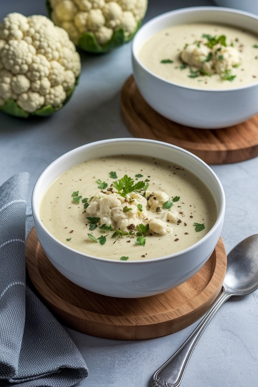 cauliflower soup recipe keto creamy