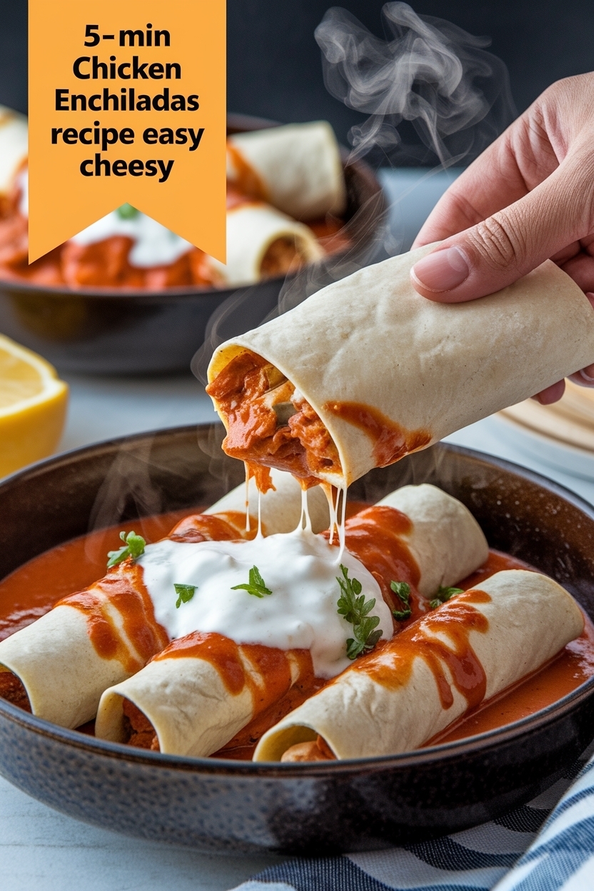 chicken enchiladas recipe easy cheesy