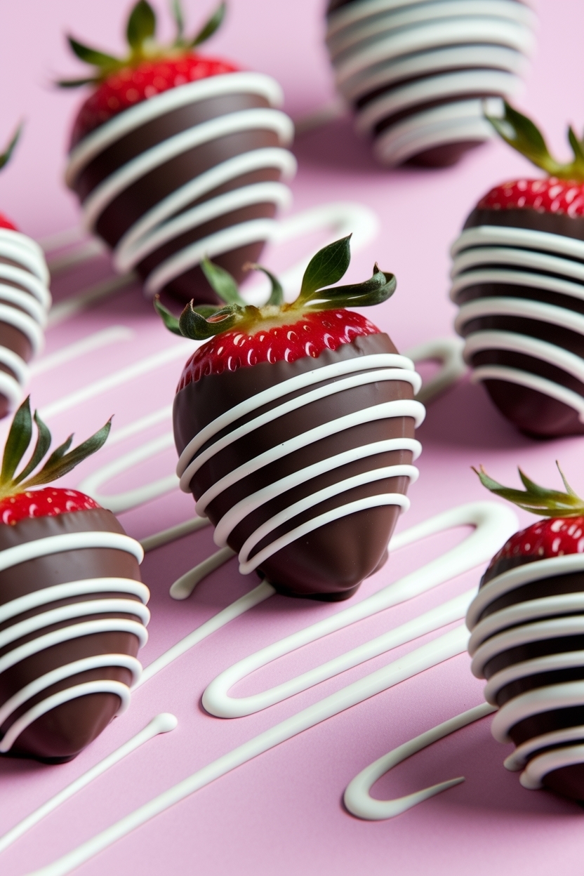 chocolate covered strawberries drizzle designs