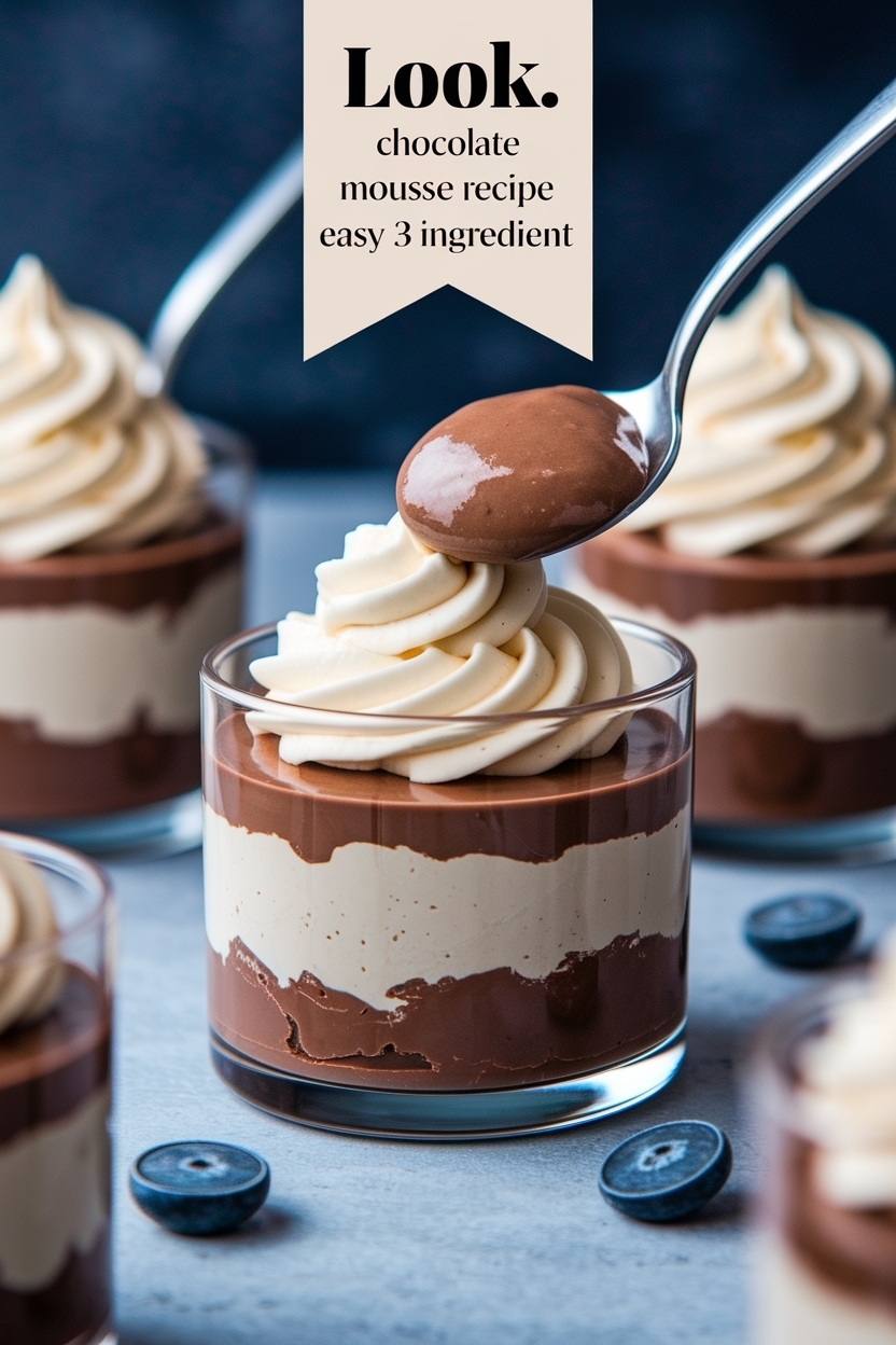 chocolate mousse recipe easy 3 ingredient