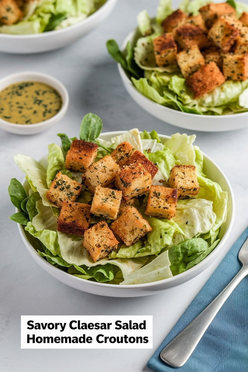 classic caesar salad homemade croutons