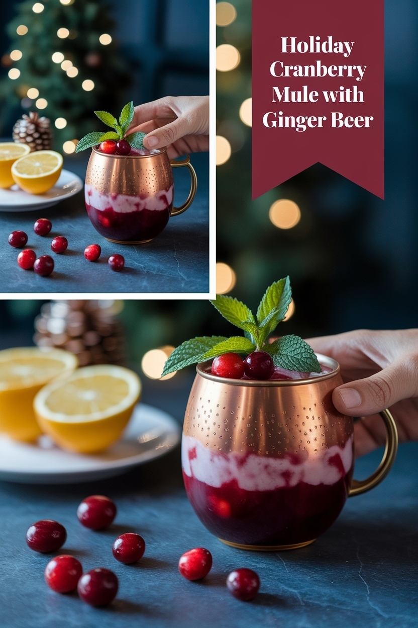 cranberry mule with ginger beer