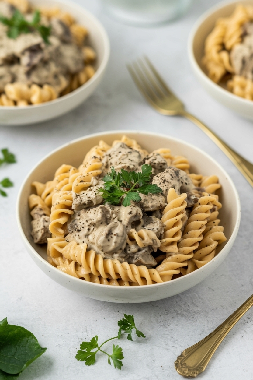 creamy mushroom pasta recipe vegan