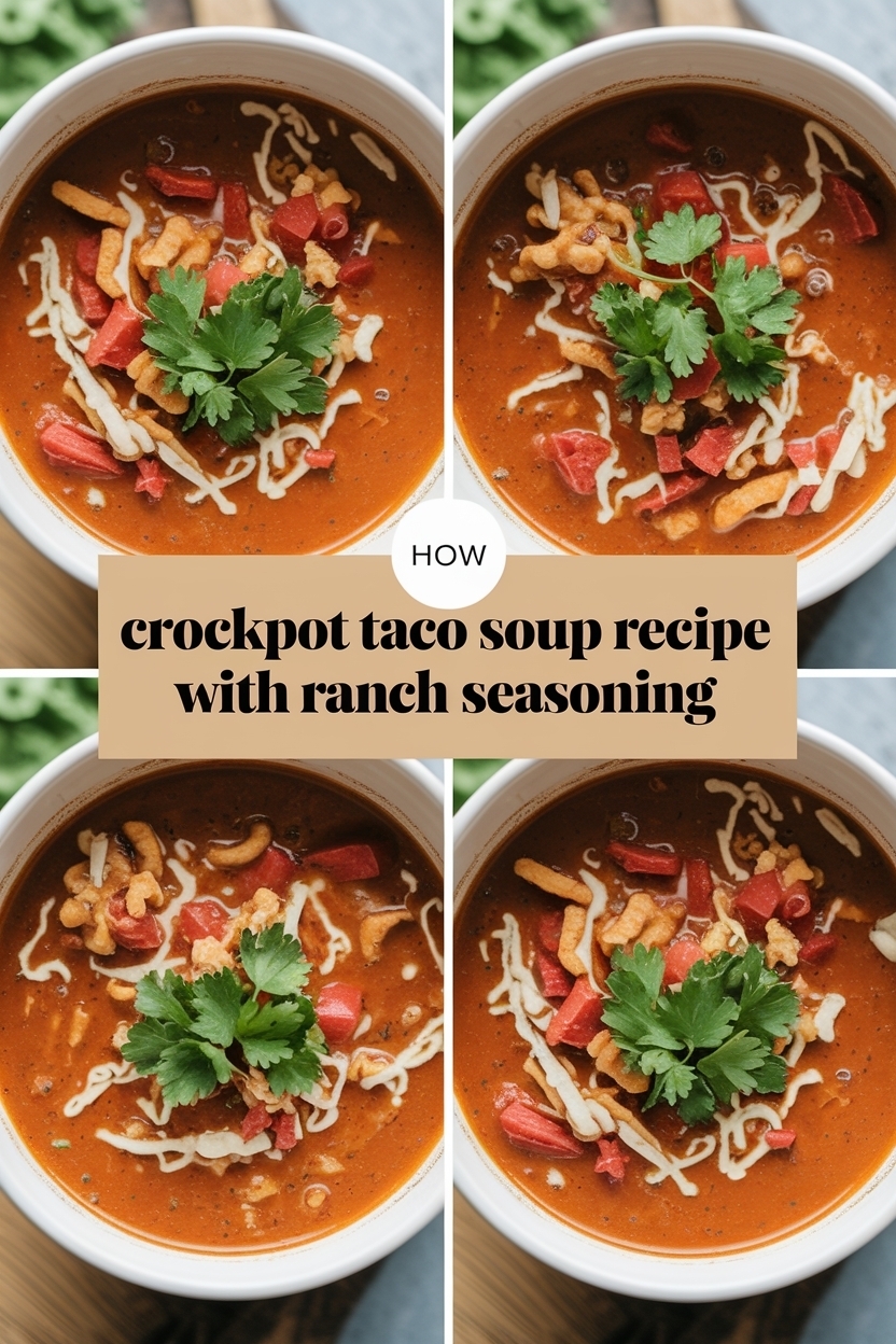 crockpot taco soup recipe with ranch seasoning