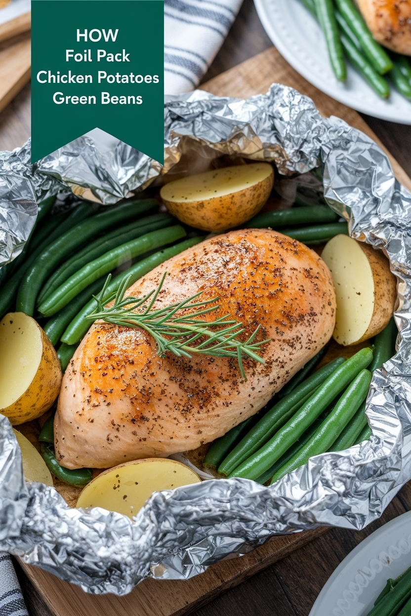foil pack chicken potatoes green beans