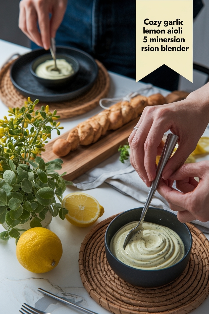 garlic lemon aioli 5 minutes immersion blender