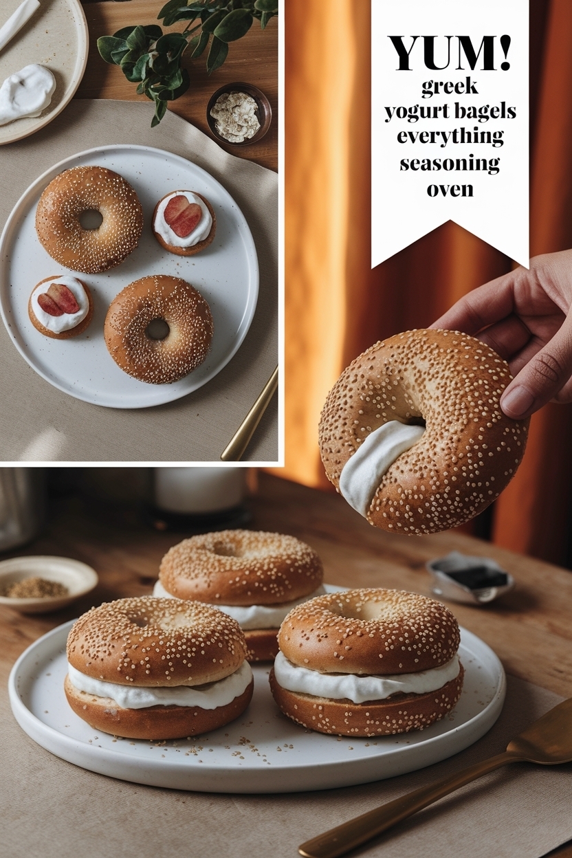 greek yogurt bagels everything seasoning oven