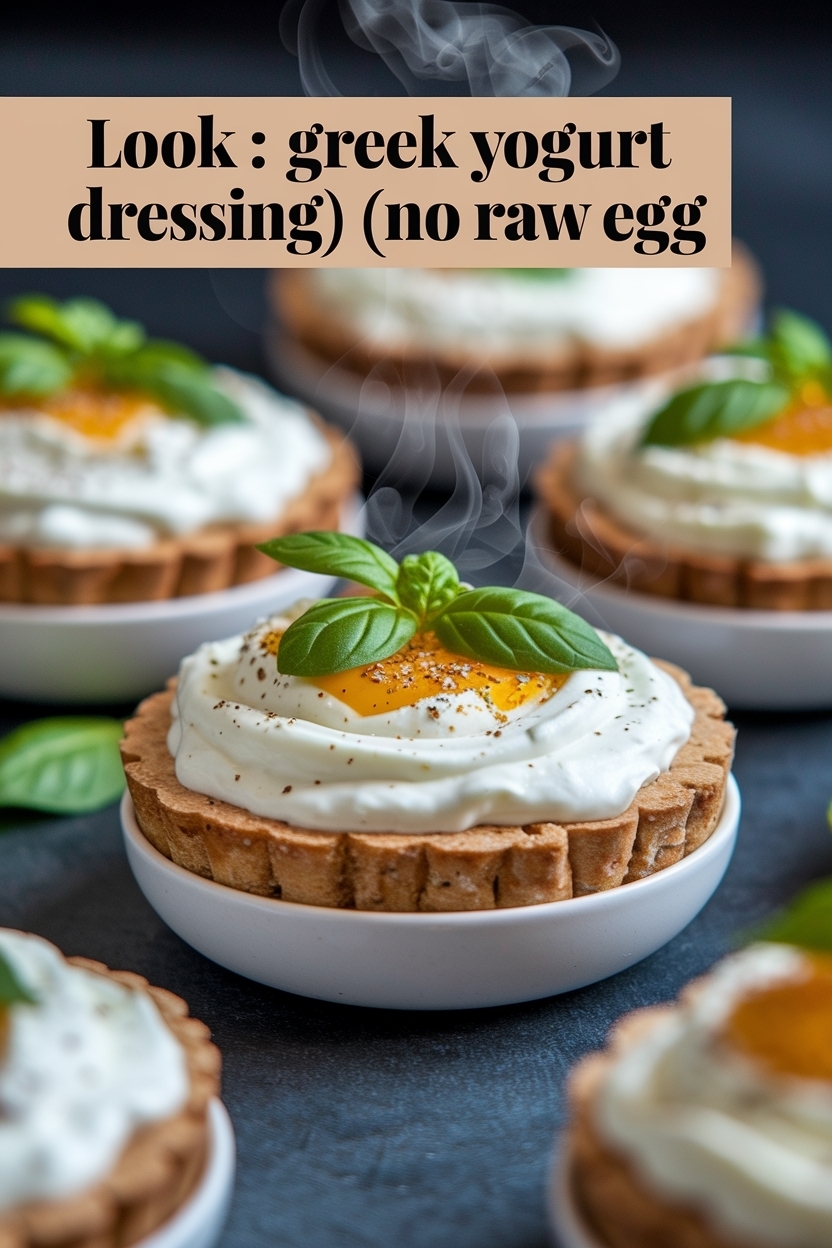 greek yogurt caesar dressing no raw egg