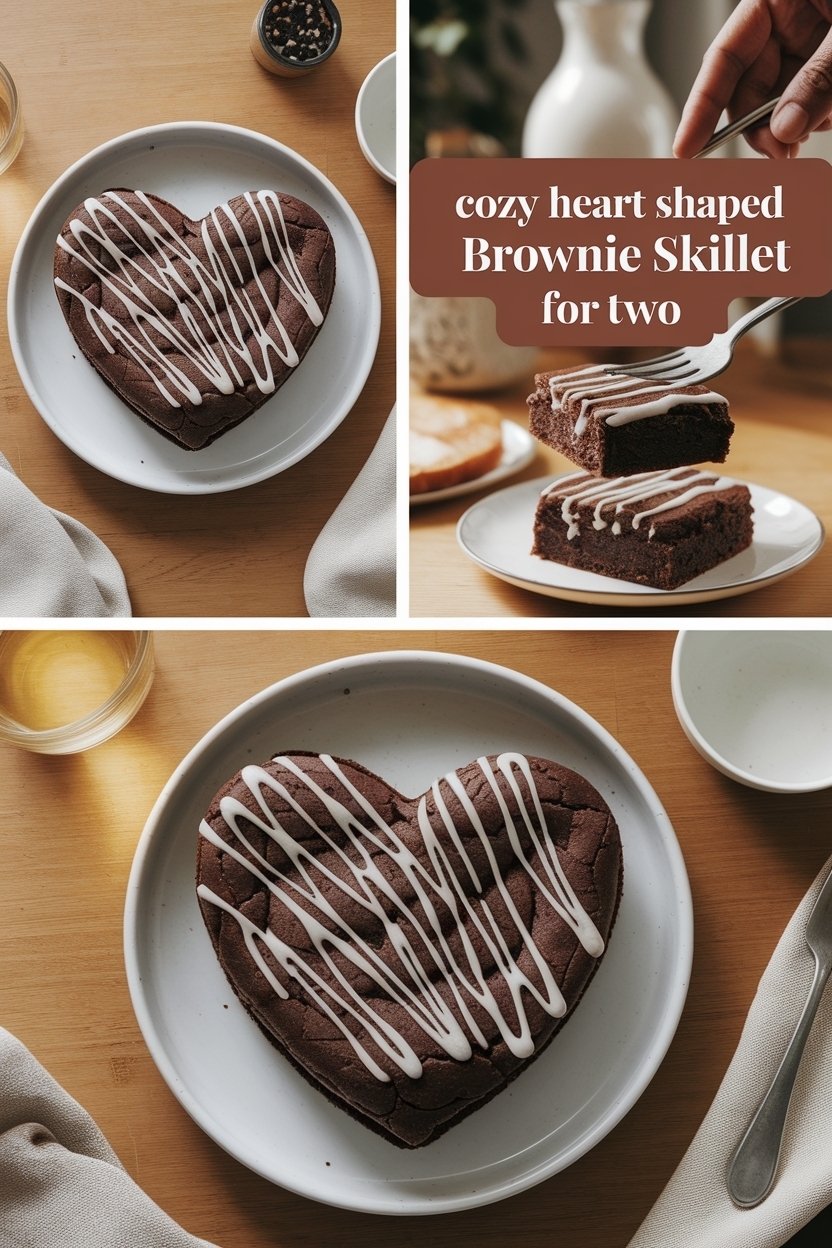 heart shaped brownie skillet for two
